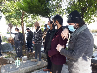 مراسم خاکسپاری حسین ناطقی