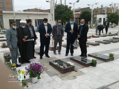 تجدید میثاق مدیران و اهالی فرهنگ و هنر مازندران با شهدا