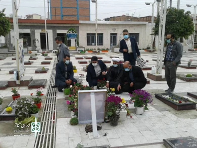 تجدید میثاق مدیران و اهالی فرهنگ و هنر مازندران با شهدا