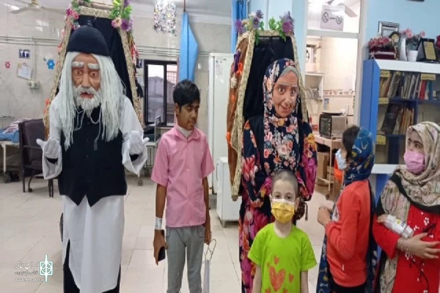 " ماجان " و " میرزعمو" به ملاقات کودکان بیمار رفتند 8