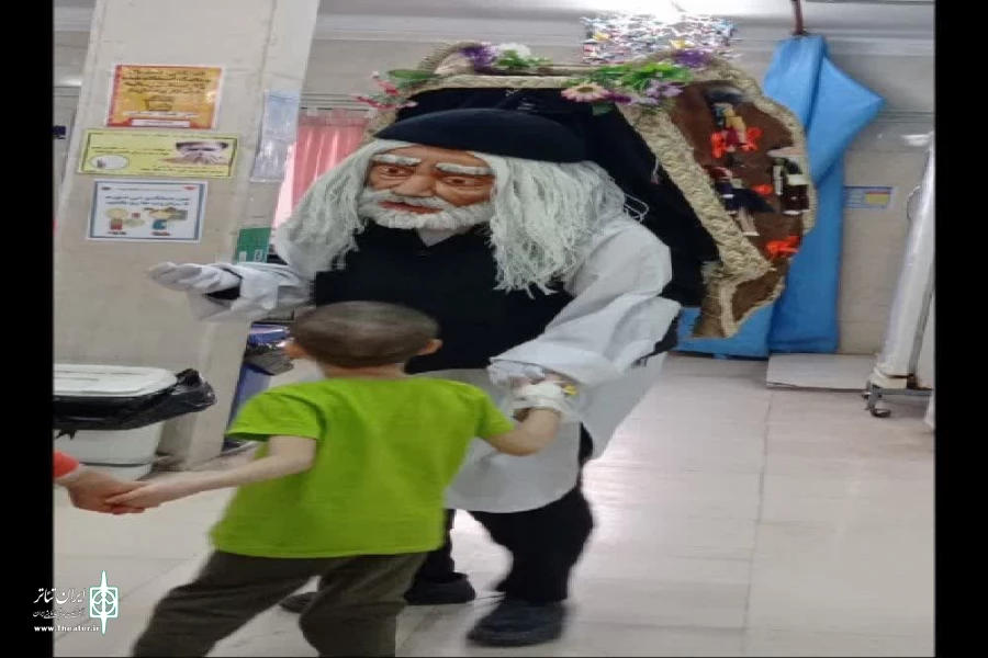 " ماجان " و " میرزعمو" به ملاقات کودکان بیمار رفتند 16
